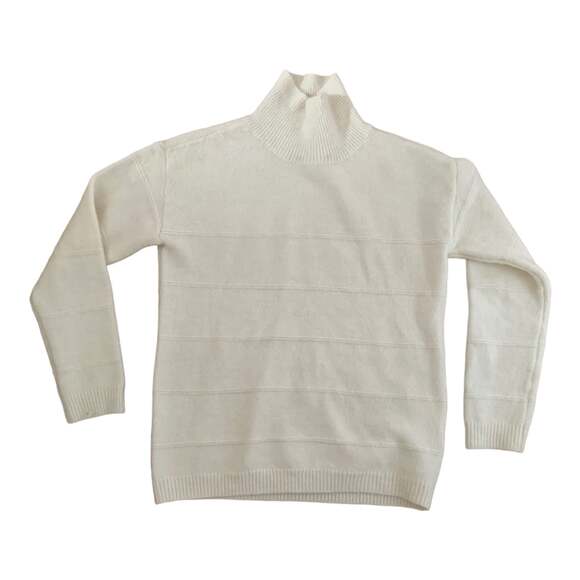 Morgan Taylor size small white cowl neck pull over sweater - Picture 2 of 7